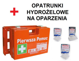 Apteczka K10 DIN 13157 + opatrunki hydrożelowe