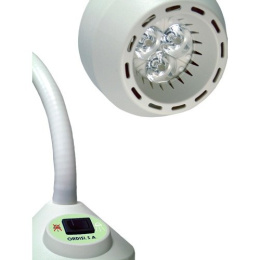 Lampa Badawczo-Zabiegowa FLH-2 LED, ze statywem na pięciu kółkach (z dłuższą gęsią szyją, bezcieniowa)