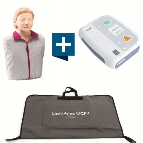 Little Anne QCPR z defibrylatorem