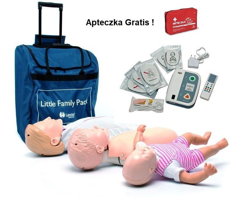 Zestaw fantomów Little Family Pack z defibrylatorem Zestaw fantomów Little Family Pack z defibrylatorem