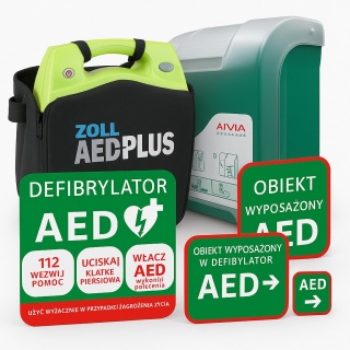Defibrylator AED Plus z szafką Aivia In