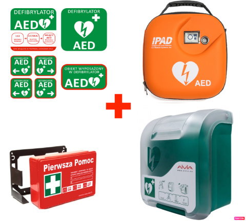 Defibrylator AED iPAD SP1 z szafka Aivia In Defibrylator AED iPAD SP1 z szafka Aivia In